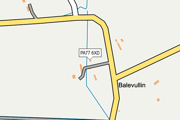 PA77 6XD map - OS OpenMap – Local (Ordnance Survey)