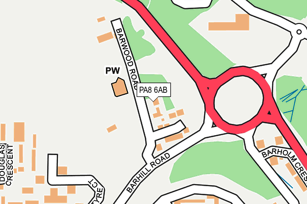 PA8 6AB map - OS OpenMap – Local (Ordnance Survey) PA8 6AB map - OS OpenMap – Local (Ordnance Survey)