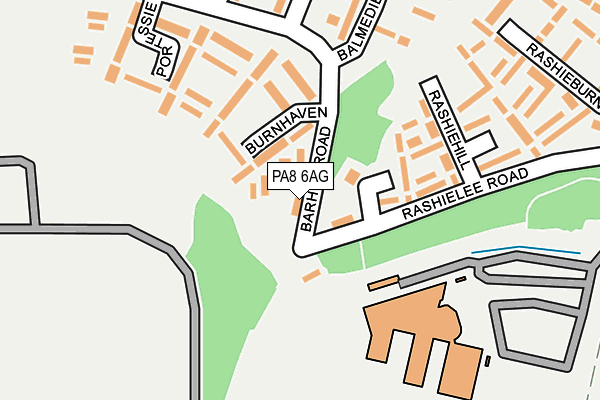 PA8 6AG map - OS OpenMap – Local (Ordnance Survey) PA8 6AG map - OS OpenMap – Local (Ordnance Survey)