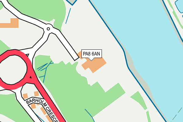 PA8 6AN map - OS OpenMap – Local (Ordnance Survey) PA8 6AN map - OS OpenMap – Local (Ordnance Survey)