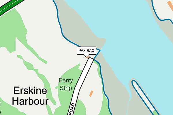 PA8 6AX map - OS OpenMap – Local (Ordnance Survey) PA8 6AX map - OS OpenMap – Local (Ordnance Survey)