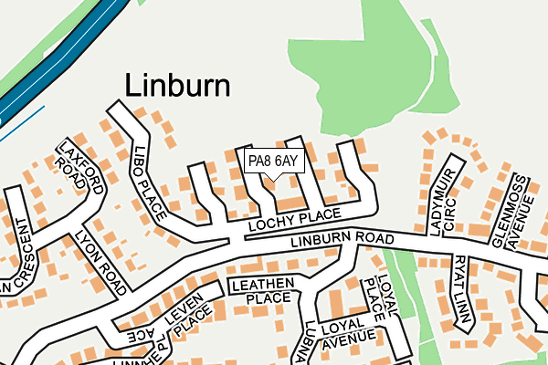 PA8 6AY map - OS OpenMap – Local (Ordnance Survey)