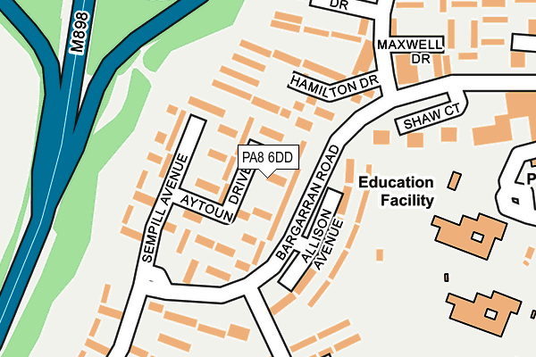 PA8 6DD map - OS OpenMap – Local (Ordnance Survey) PA8 6DD map - OS OpenMap – Local (Ordnance Survey)