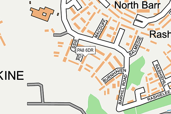 PA8 6DR map - OS OpenMap – Local (Ordnance Survey) PA8 6DR map - OS OpenMap – Local (Ordnance Survey)