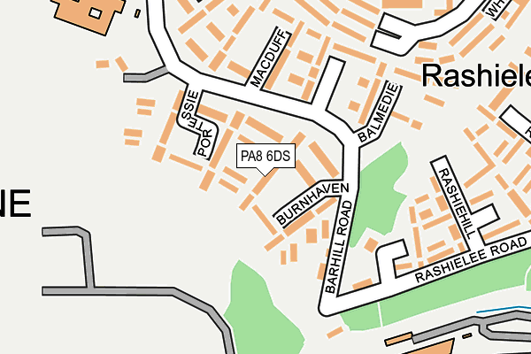 PA8 6DS map - OS OpenMap – Local (Ordnance Survey) PA8 6DS map - OS OpenMap – Local (Ordnance Survey)