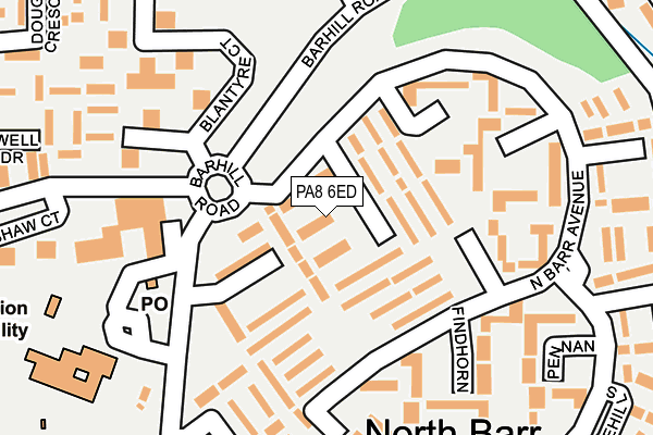 PA8 6ED map - OS OpenMap – Local (Ordnance Survey) PA8 6ED map - OS OpenMap – Local (Ordnance Survey)