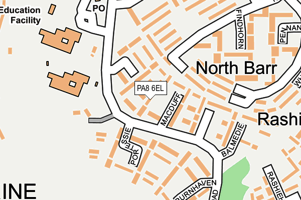 PA8 6EL map - OS OpenMap – Local (Ordnance Survey) PA8 6EL map - OS OpenMap – Local (Ordnance Survey)