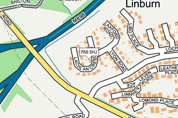 PA8 6HJ map - OS OpenMap – Local (Ordnance Survey) PA8 6HJ map - OS OpenMap – Local (Ordnance Survey)