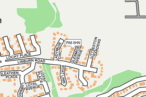 PA8 6HN map - OS OpenMap – Local (Ordnance Survey) PA8 6HN map - OS OpenMap – Local (Ordnance Survey)