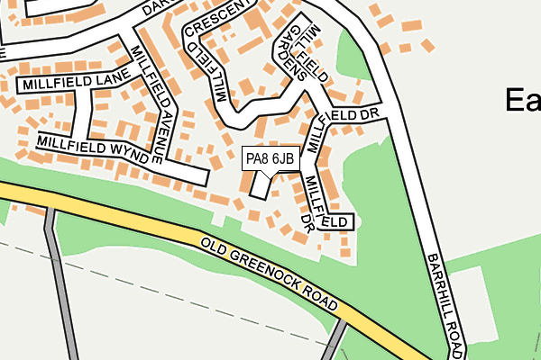 PA8 6JB map - OS OpenMap – Local (Ordnance Survey) PA8 6JB map - OS OpenMap – Local (Ordnance Survey)