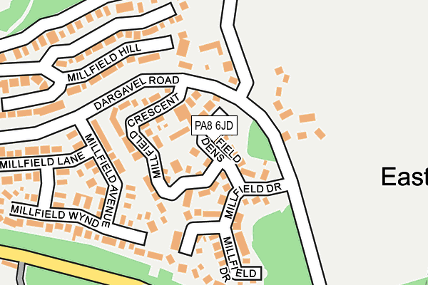 PA8 6JD map - OS OpenMap – Local (Ordnance Survey) PA8 6JD map - OS OpenMap – Local (Ordnance Survey)