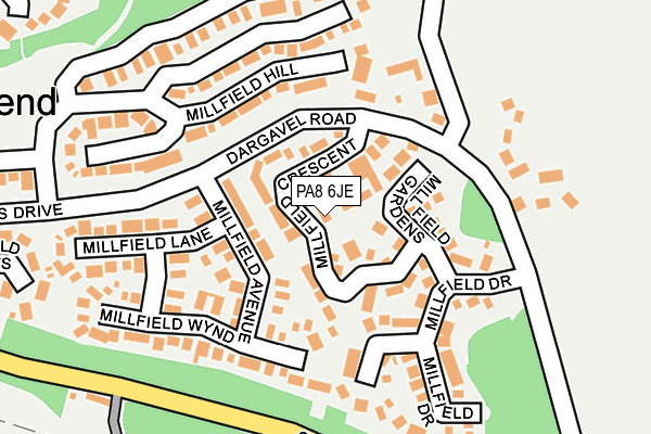 PA8 6JE map - OS OpenMap – Local (Ordnance Survey)