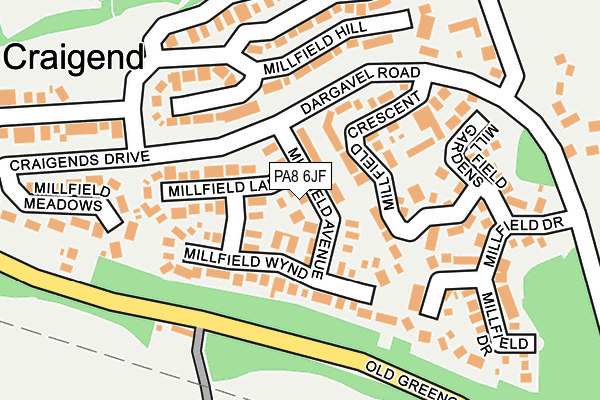 PA8 6JF map - OS OpenMap – Local (Ordnance Survey) PA8 6JF map - OS OpenMap – Local (Ordnance Survey)