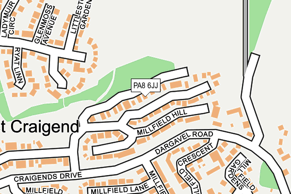 PA8 6JJ map - OS OpenMap – Local (Ordnance Survey) PA8 6JJ map - OS OpenMap – Local (Ordnance Survey)