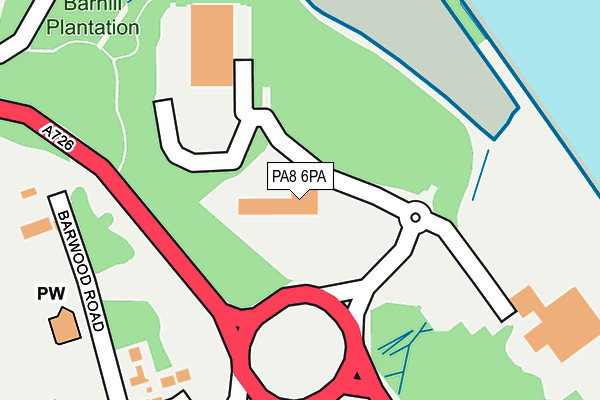 PA8 6PA map - OS OpenMap – Local (Ordnance Survey) PA8 6PA map - OS OpenMap – Local (Ordnance Survey)