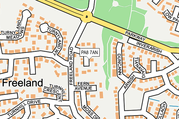 PA8 7AN map - OS OpenMap – Local (Ordnance Survey) PA8 7AN map - OS OpenMap – Local (Ordnance Survey)