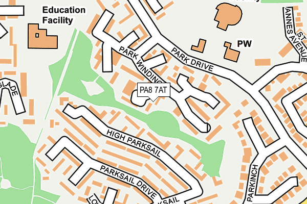PA8 7AT map - OS OpenMap – Local (Ordnance Survey) PA8 7AT map - OS OpenMap – Local (Ordnance Survey)