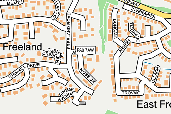 PA8 7AW map - OS OpenMap – Local (Ordnance Survey) PA8 7AW map - OS OpenMap – Local (Ordnance Survey)