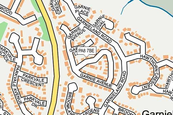 PA8 7BE map - OS OpenMap – Local (Ordnance Survey) PA8 7BE map - OS OpenMap – Local (Ordnance Survey)