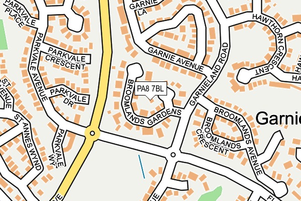 PA8 7BL map - OS OpenMap – Local (Ordnance Survey) PA8 7BL map - OS OpenMap – Local (Ordnance Survey)