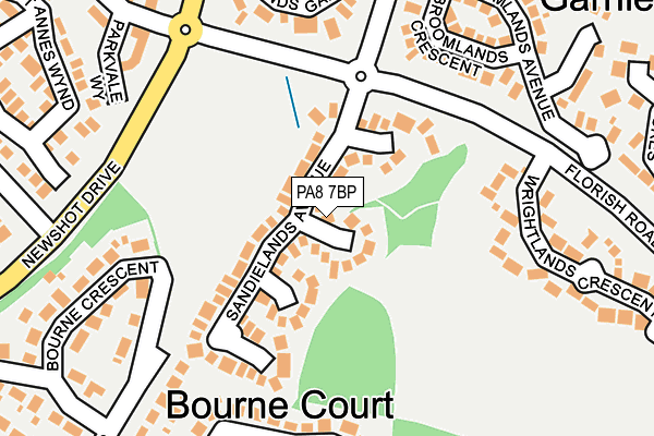 PA8 7BP map - OS OpenMap – Local (Ordnance Survey) PA8 7BP map - OS OpenMap – Local (Ordnance Survey)