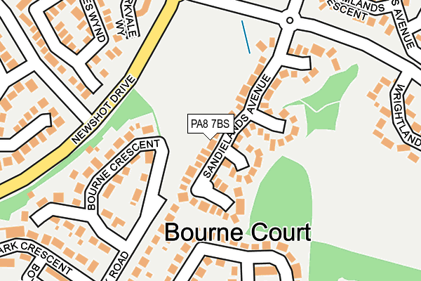 PA8 7BS map - OS OpenMap – Local (Ordnance Survey) PA8 7BS map - OS OpenMap – Local (Ordnance Survey)