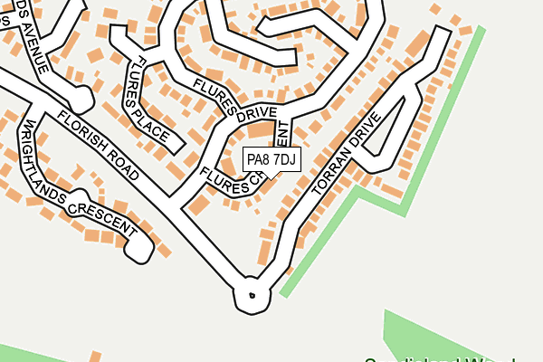 PA8 7DJ map - OS OpenMap – Local (Ordnance Survey) PA8 7DJ map - OS OpenMap – Local (Ordnance Survey)