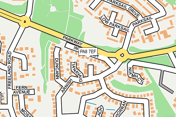 PA8 7EF map - OS OpenMap – Local (Ordnance Survey) PA8 7EF map - OS OpenMap – Local (Ordnance Survey)