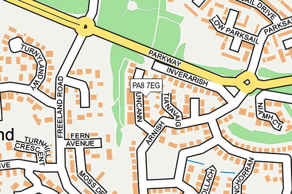 PA8 7EG map - OS OpenMap – Local (Ordnance Survey) PA8 7EG map - OS OpenMap – Local (Ordnance Survey)