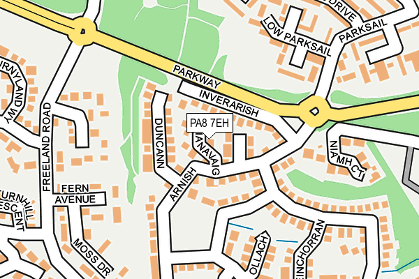 PA8 7EH map - OS OpenMap – Local (Ordnance Survey) PA8 7EH map - OS OpenMap – Local (Ordnance Survey)