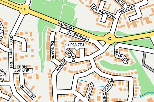 PA8 7EJ map - OS OpenMap – Local (Ordnance Survey) PA8 7EJ map - OS OpenMap – Local (Ordnance Survey)