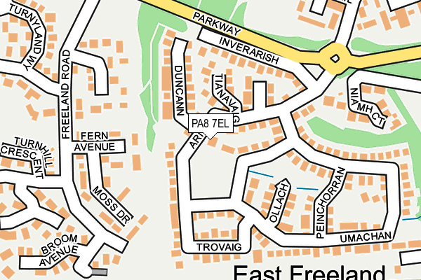 PA8 7EL map - OS OpenMap – Local (Ordnance Survey) PA8 7EL map - OS OpenMap – Local (Ordnance Survey)