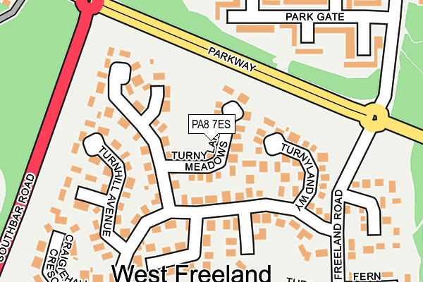 PA8 7ES map - OS OpenMap – Local (Ordnance Survey) PA8 7ES map - OS OpenMap – Local (Ordnance Survey)