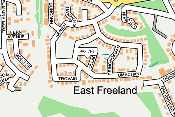 PA8 7EU map - OS OpenMap – Local (Ordnance Survey) PA8 7EU map - OS OpenMap – Local (Ordnance Survey)