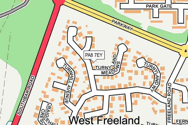 PA8 7EY map - OS OpenMap – Local (Ordnance Survey) PA8 7EY map - OS OpenMap – Local (Ordnance Survey)