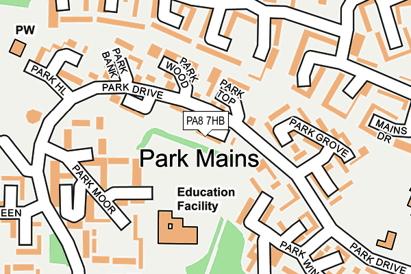 PA8 7HB map - OS OpenMap – Local (Ordnance Survey) PA8 7HB map - OS OpenMap – Local (Ordnance Survey)