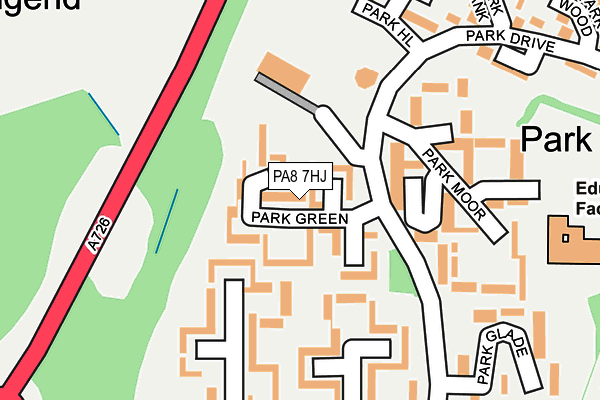 PA8 7HJ map - OS OpenMap – Local (Ordnance Survey) PA8 7HJ map - OS OpenMap – Local (Ordnance Survey)
