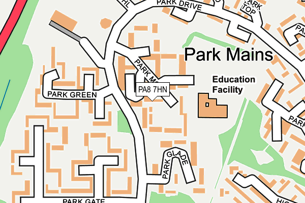 PA8 7HN map - OS OpenMap – Local (Ordnance Survey) PA8 7HN map - OS OpenMap – Local (Ordnance Survey)