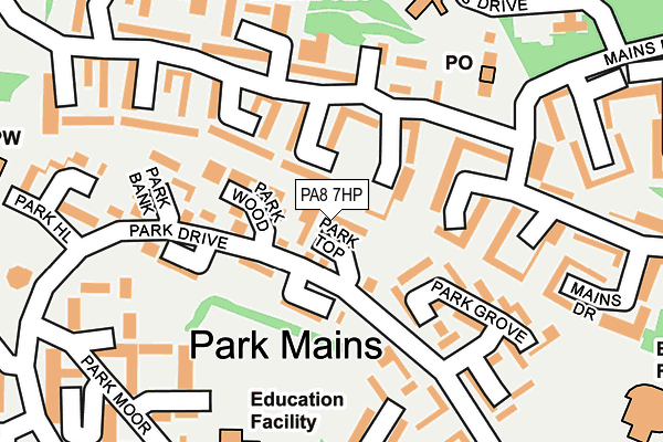 PA8 7HP map - OS OpenMap – Local (Ordnance Survey) PA8 7HP map - OS OpenMap – Local (Ordnance Survey)