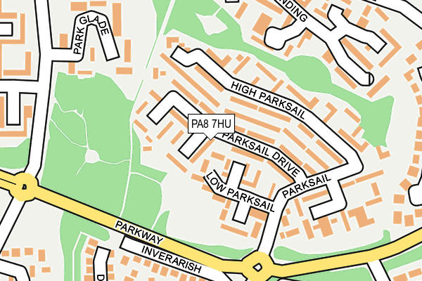 PA8 7HU map - OS OpenMap – Local (Ordnance Survey) PA8 7HU map - OS OpenMap – Local (Ordnance Survey)