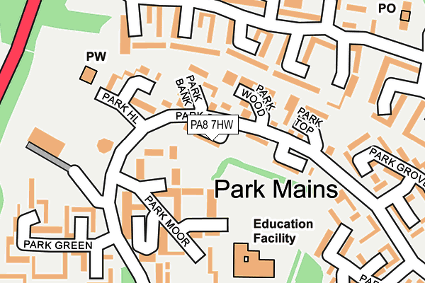 PA8 7HW map - OS OpenMap – Local (Ordnance Survey) PA8 7HW map - OS OpenMap – Local (Ordnance Survey)