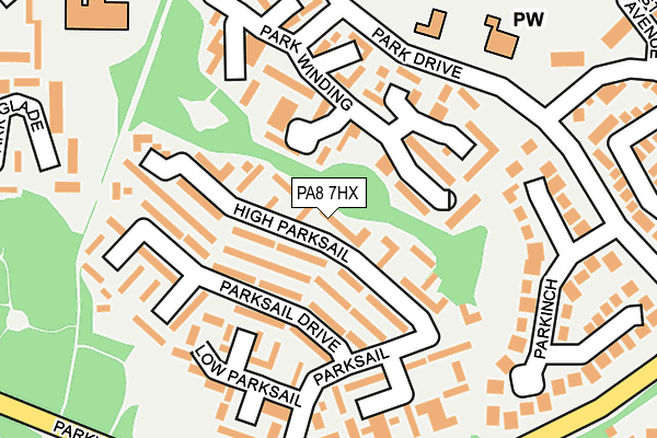 PA8 7HX map - OS OpenMap – Local (Ordnance Survey) PA8 7HX map - OS OpenMap – Local (Ordnance Survey)