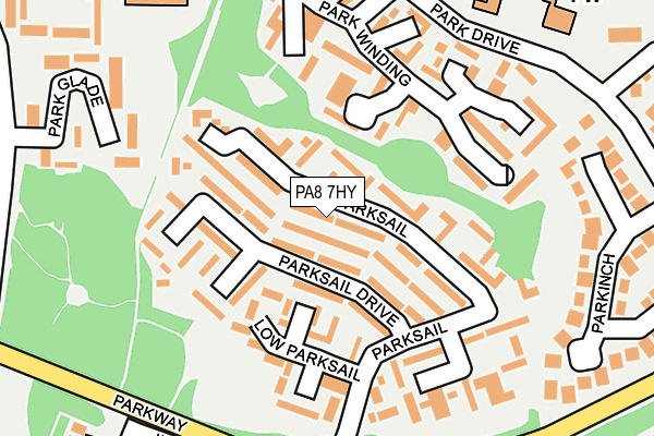 PA8 7HY map - OS OpenMap – Local (Ordnance Survey) PA8 7HY map - OS OpenMap – Local (Ordnance Survey)