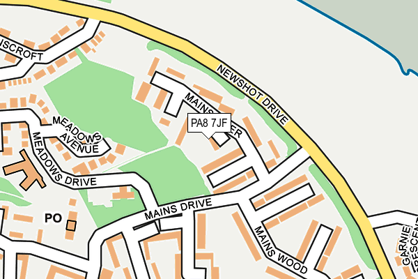 PA8 7JF map - OS OpenMap – Local (Ordnance Survey) PA8 7JF map - OS OpenMap – Local (Ordnance Survey)
