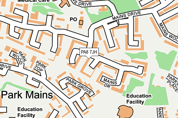 PA8 7JH map - OS OpenMap – Local (Ordnance Survey) PA8 7JH map - OS OpenMap – Local (Ordnance Survey)