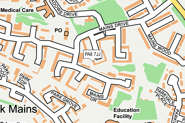 PA8 7JJ map - OS OpenMap – Local (Ordnance Survey) PA8 7JJ map - OS OpenMap – Local (Ordnance Survey)