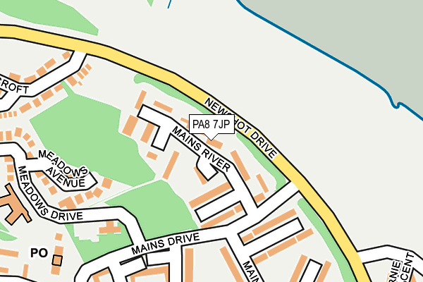 PA8 7JP map - OS OpenMap – Local (Ordnance Survey) PA8 7JP map - OS OpenMap – Local (Ordnance Survey)
