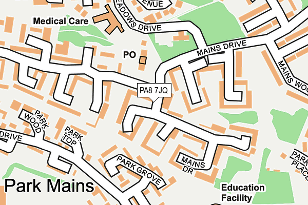 PA8 7JQ map - OS OpenMap – Local (Ordnance Survey) PA8 7JQ map - OS OpenMap – Local (Ordnance Survey)