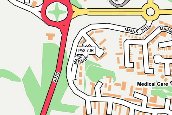 PA8 7JR map - OS OpenMap – Local (Ordnance Survey) PA8 7JR map - OS OpenMap – Local (Ordnance Survey)