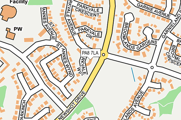 PA8 7LA map - OS OpenMap – Local (Ordnance Survey) PA8 7LA map - OS OpenMap – Local (Ordnance Survey)